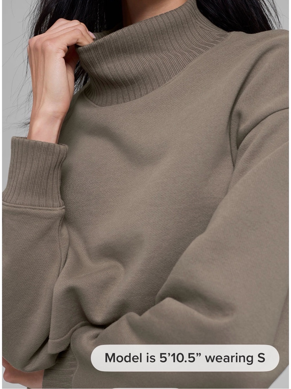 Alo Yoga Cropped Serenity Coverup in the sought-after Light Cocoa color.